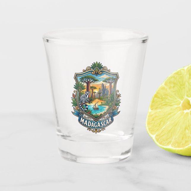 Madagascar Shot Glass (Front)