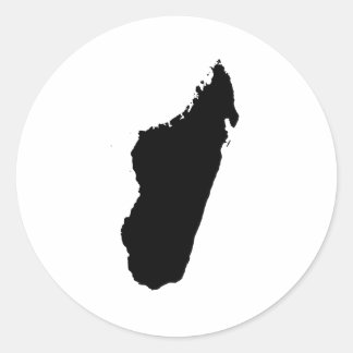 Madagascar Silhouette Classic Round Sticker