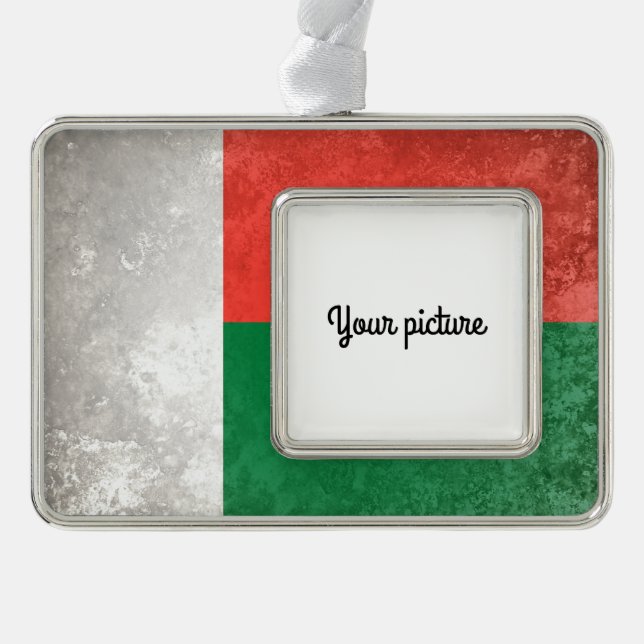 Madagascar Silver Plated Framed Ornament (Front)