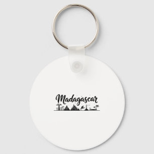 Madagascar Skyline Travel Vacation Outfits Key Ring