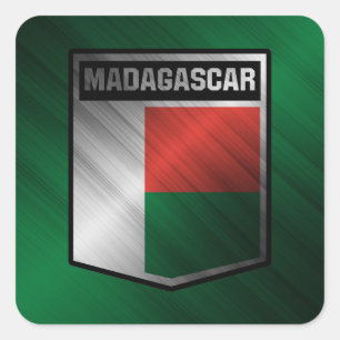 Madagascar Square Sticker