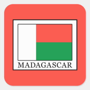 Madagascar Square Sticker