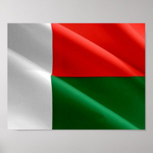 Madagascar - Waving Flag - Poster