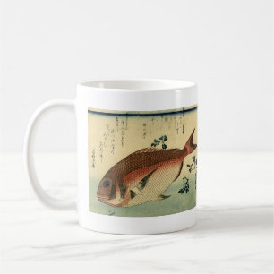 Madai or Red Tai - Hiroshige's Japanese Fish Print Coffee Mug