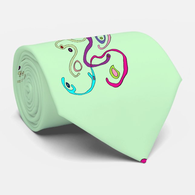 Madam Butterfly, Graphic Illustration Tie (Rolled)