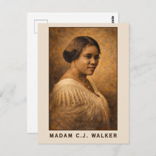 Madam C.J. Walker Portrait Art Postcard