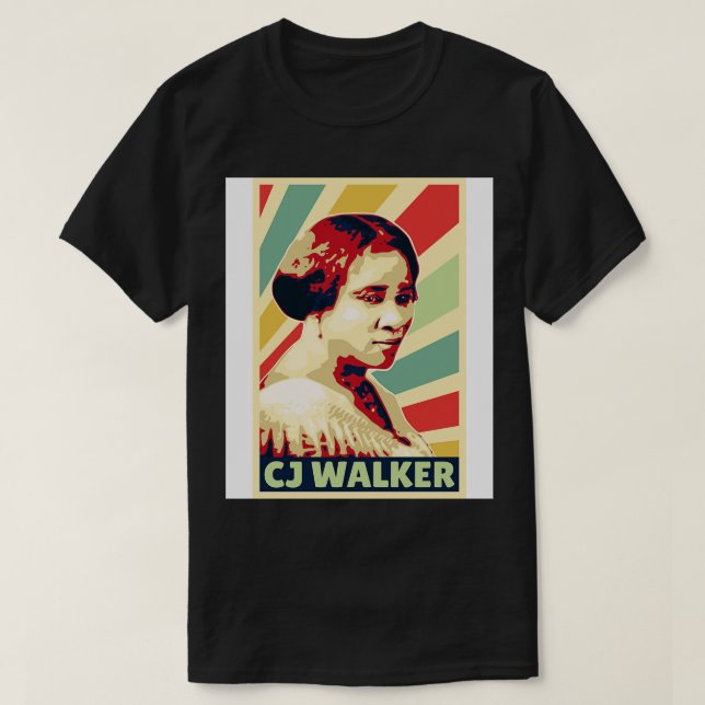Madam CJ Walker Vintage Colours 1 T-Shirt (Design Front)
