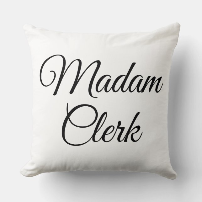Madam Clerk Cushion (Front)