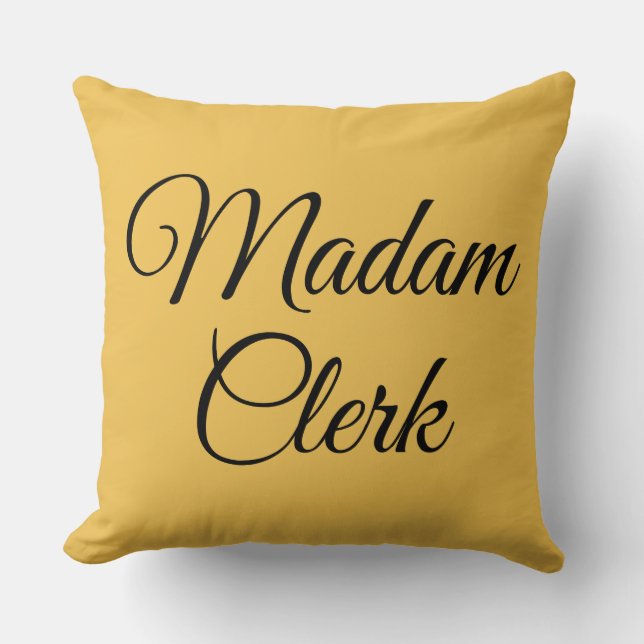 Madam Clerk Cushion (Front)