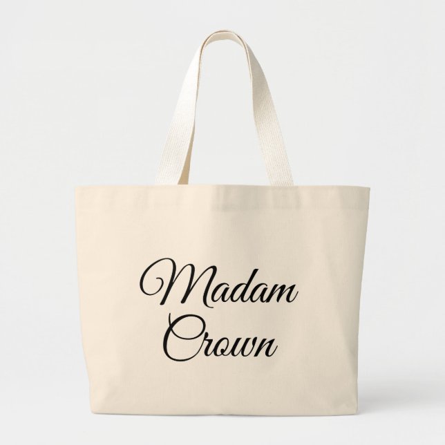 Madam Crown Large Tote Bag (Front)