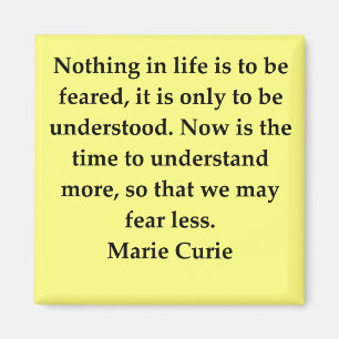 Madam Curie quote Magnet