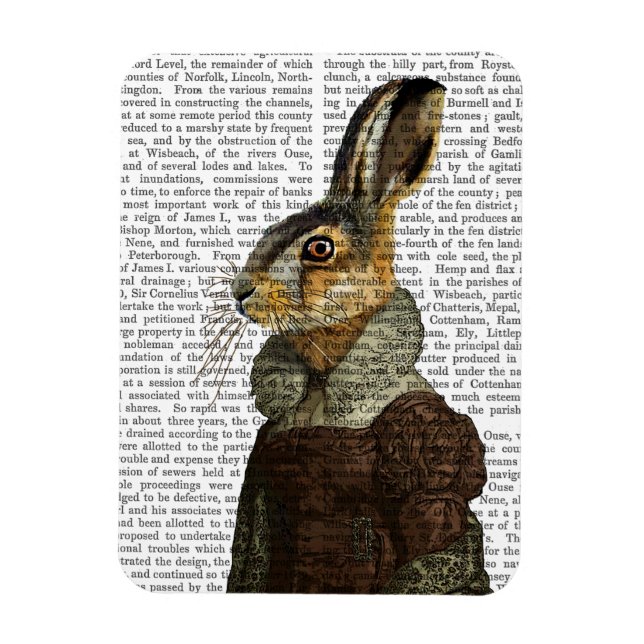 Madam Hare Portrait Magnet (Vertical)
