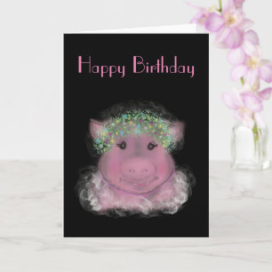 Madam Piggy Birthday Card
