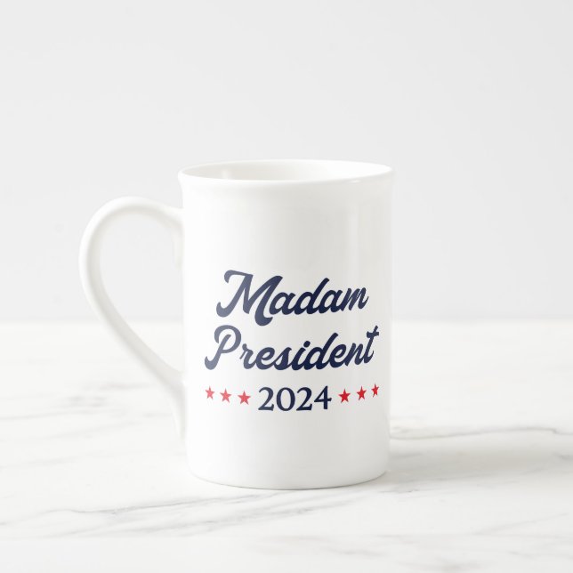Madam President 2024 I - Kamala Harris Bone China Mug (Left)