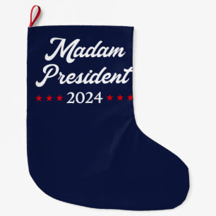 Madam President 2024 I - Kamala Harris Large Christmas Stocking