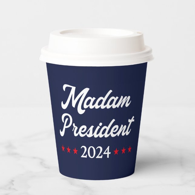 Madam President 2024 I - Kamala Harris Paper Cups (Front)