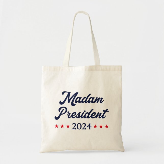 Madam President 2024 I - Kamala Harris Tote Bag (Front)