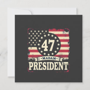 Madam President American flag 47 harris Walz 