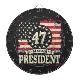 Madam President American flag 47 harris Walz  Dartboard