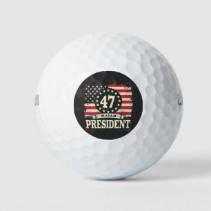 Madam President American flag 47 harris Walz Golf Balls