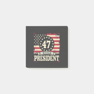 Madam President American flag 47 harris Walz  Post-it Notes