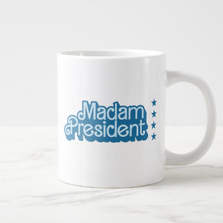 Madam President Blue Retro Logo Large Coffee Mug