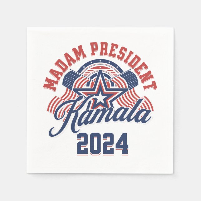 Madam President Kamala Harris 2024 Napkin (Front)