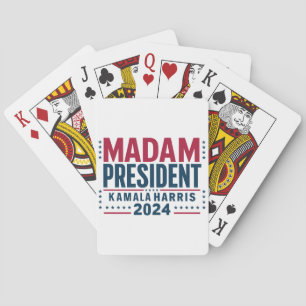 Madam President Kamala Harris 2024 Vote Democrat Playing Cards
