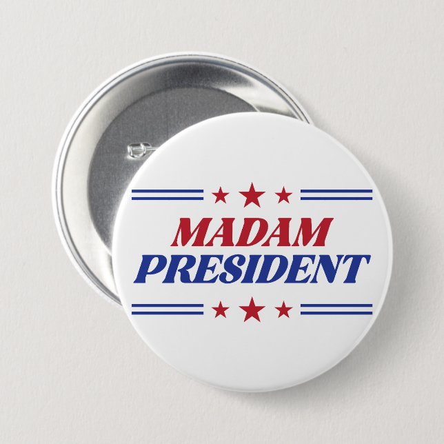 Madam President Kamala Harris 7.5 Cm Round Badge (Front & Back)