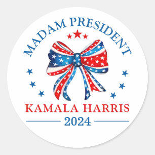 Madam President Kamala Harris Classic Round Sticker