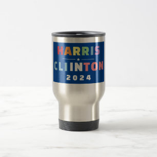 MADAM PRESIDENT KAMALA HARRIS CLINTON 2024 TRAVEL MUG