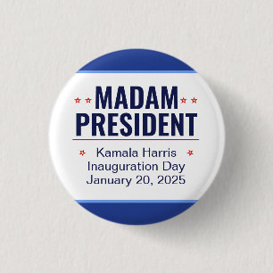 Madam President Kamala Harris Inauguration 3 Cm Round Badge