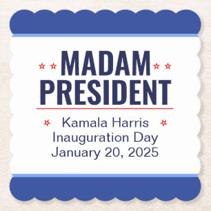 Madam President Kamala Harris Inauguration Paper Coaster