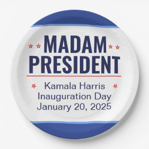 Madam President Kamala Harris Inauguration Paper Plate