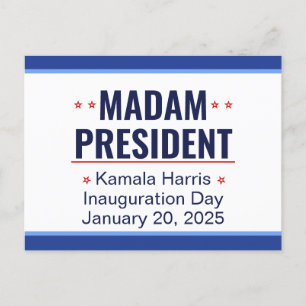 Madam President Kamala Harris Inauguration Postcard
