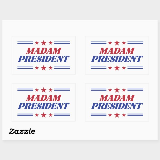 Madam President Kamala Harris Rectangular Sticker (Sheet)