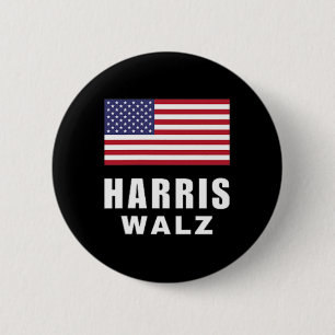 Madam President Kamala Harris Tim Walz Vp Usa Amer 6 Cm Round Badge