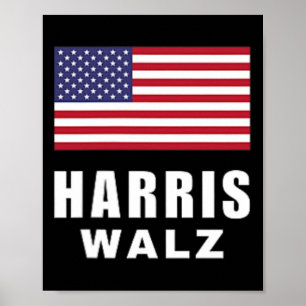 Madam President Kamala Harris Tim Walz Vp Usa Amer Poster