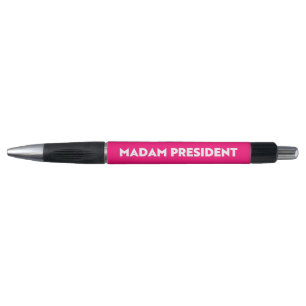 Madam President modern bold typography hot pink