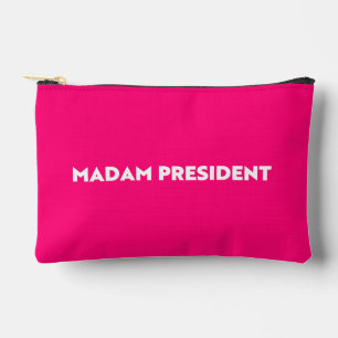 Madam President modern typography hot pink Accessory Pouch