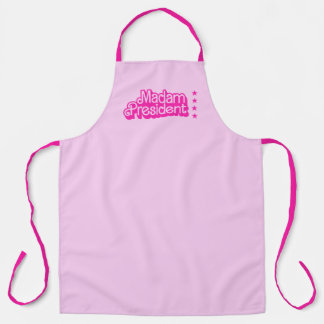 "Madam President" Pink Logo Apron