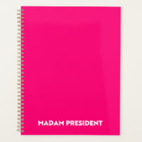 Madam President typography minimalist hot pink