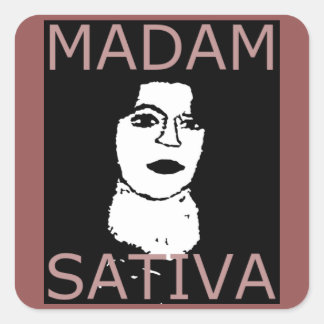 MADAM SATIVA SQUARE STICKER