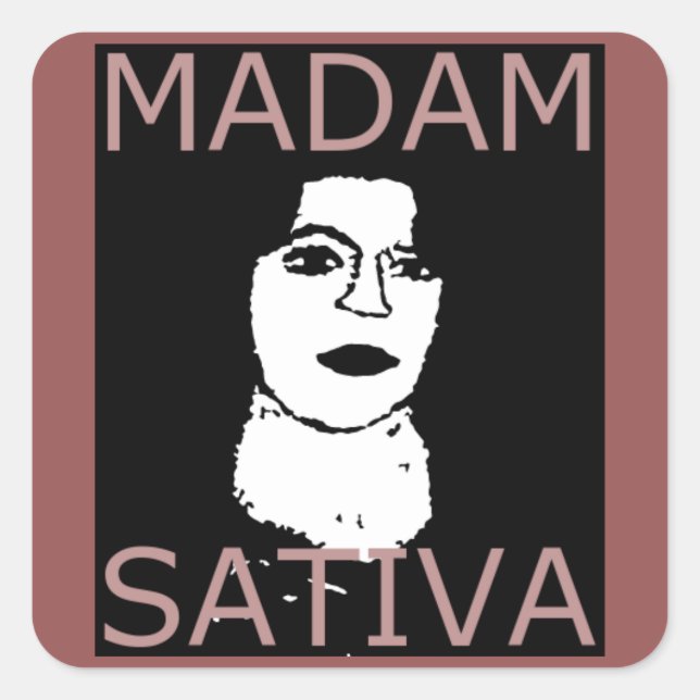 MADAM SATIVA SQUARE STICKER (Front)