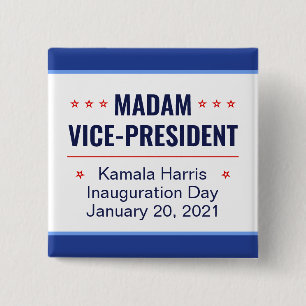 Madam Vice-President Kamala Harris Inauguration 15 Cm Square Badge
