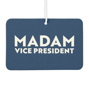 Madam Vice President navy blue white typography Car Air Freshener