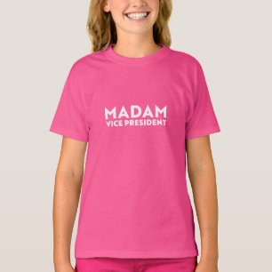 Madam Vice President white modern typography T-Shirt