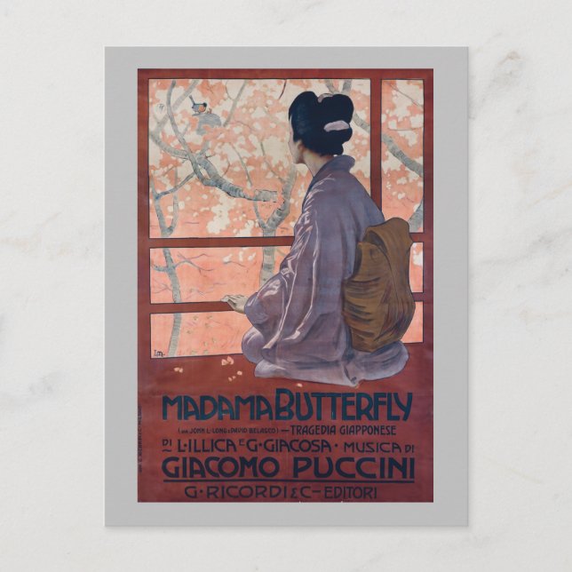 Madama Butterfly Vintage poster (1904) Postcard (Front)