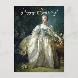 Madame Bergeret 1766 Boucher Happy Birthday Postcard
