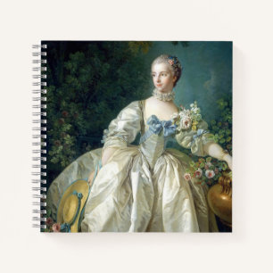 Madame Bergeret 1766 by Francois Boucher oil paint Notebook